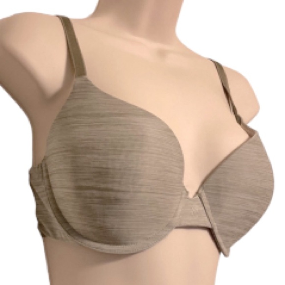 VICTORIAS SECRET Bio Fit Demi Uplift Bra Olive Green Heathered 32DD